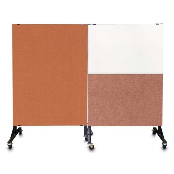 Sliding Door Indoor Enclosed Corkboard, 4, UV9001ACS4824-WHITE-RUBBER, UNITED VISUAL PRODUCTS, Mfr# UV9001ACS4824-WHITE-RUBBER